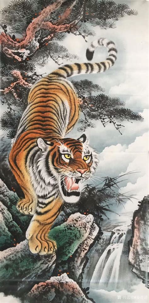 湘筆畫 下山虎图片